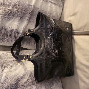 Tory Burch Black Textured Tote Bag